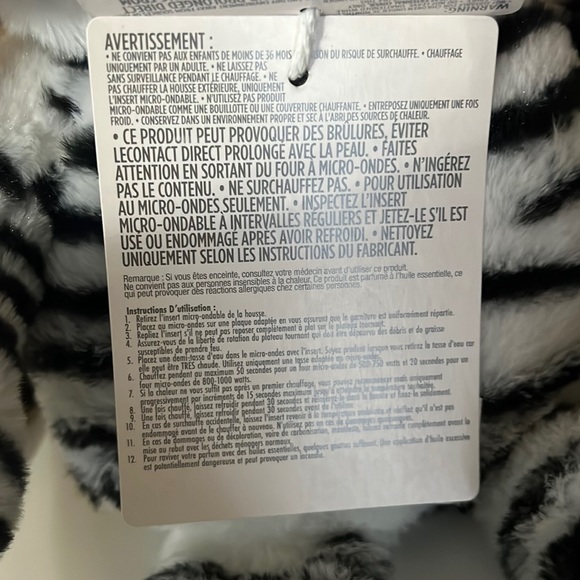 NWT snuggle zebra hottie microwaveable
packet infused with lavender - Picture 5 of 16